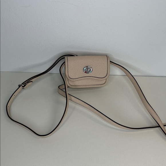 Coach Coachtopia Wavy leather wallet crossbody biege purse bag NFC AirPod case - Picture 4 of 12